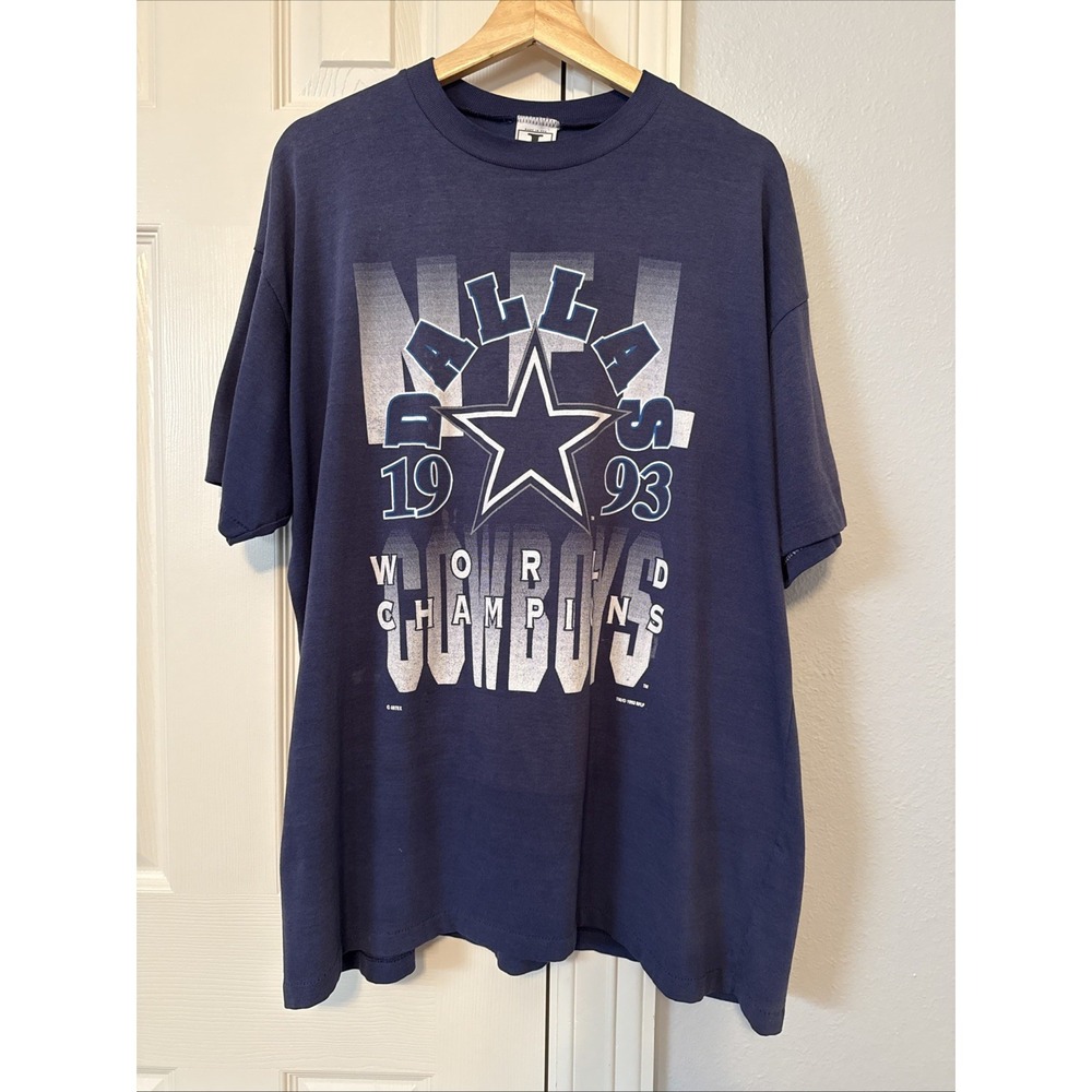 Vintage Dallas Cowboys Super Bowl Shirt Football 90s Blue 1993 Mens Medium M
